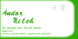 andor mileh business card